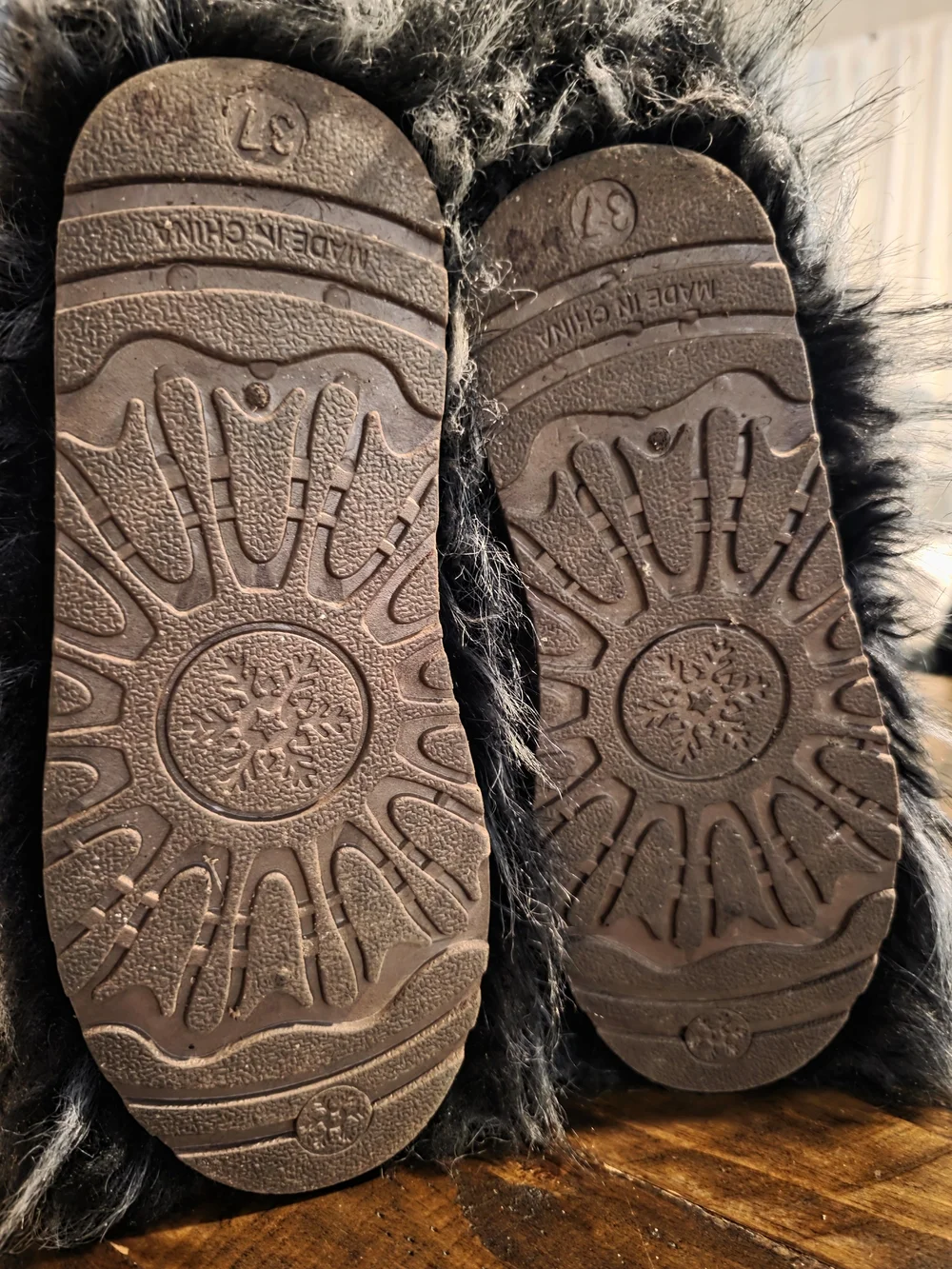 Faux Fur Black Boots